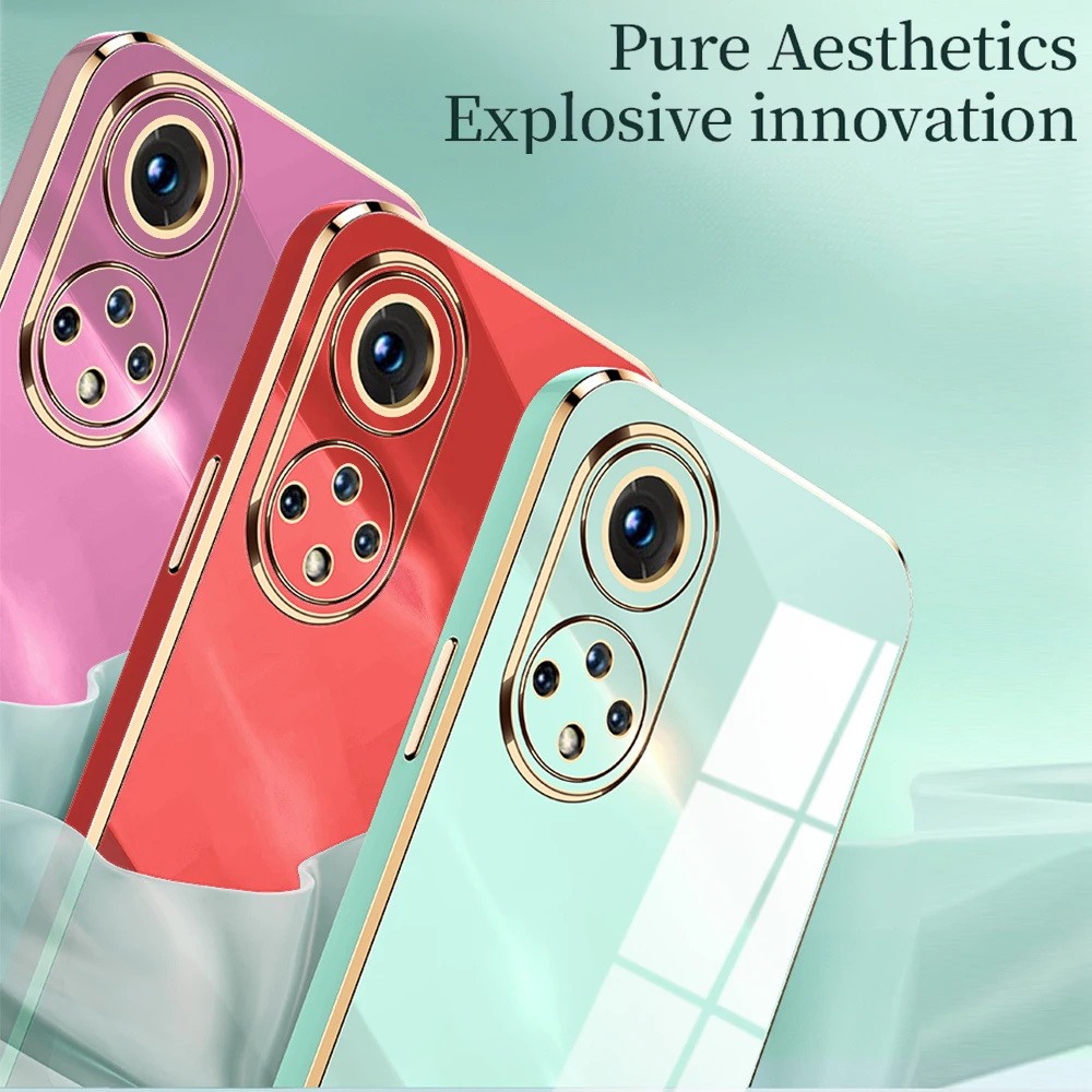 Luxury Plating Phone Case For Huawei Honor 50 Pro Honor 50 SE Soft TPU Shockproof Cover For Huawei Mate 40 30 20 Pro Squ_voghion.com