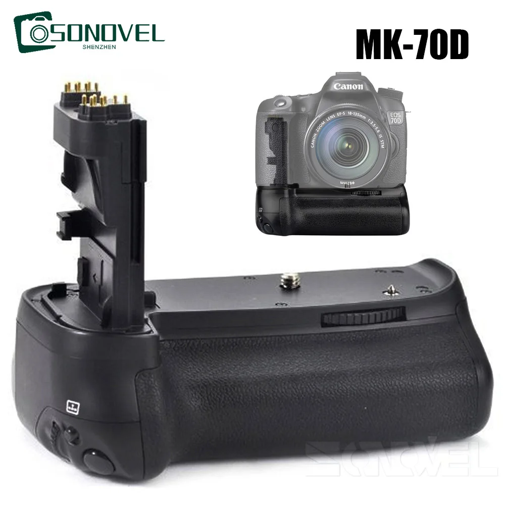 Mk-70D Supporto Per Presa Batteria Verticale Per Fotocamera Dslr Canon Eos 70D 80D Come Bg-E14 Funziona Con Batteria Lp-E6