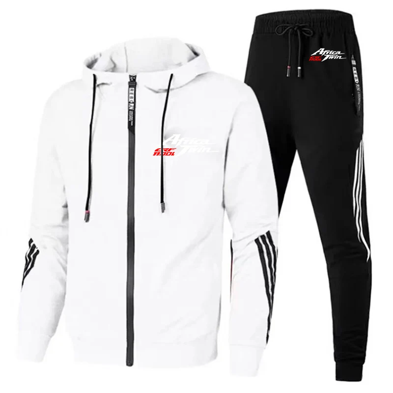 Africa Twin Crf 1000 L Crf1000 2023 Men's Brand New Zipper Sets Spring And Autumn Hoodie Hooded Tracksuit Sweatpants Suit