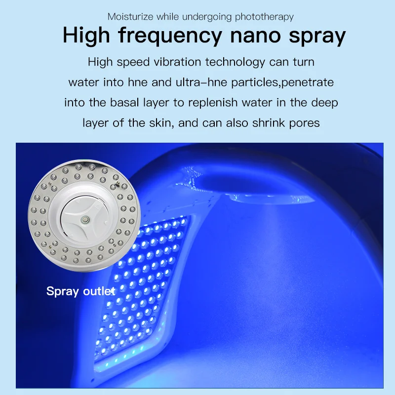 8 LED PDT Facial Mask Photon Skin Rejuvenation Instrument Firming Skin Whitening Anti-aging Anti-wrinkle Light Therapy
