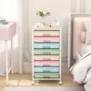 Rolling Storage Cart with Drawers,Utility Cart Drawers and Wooden Tabletop,Rolling Drawer Cart 6