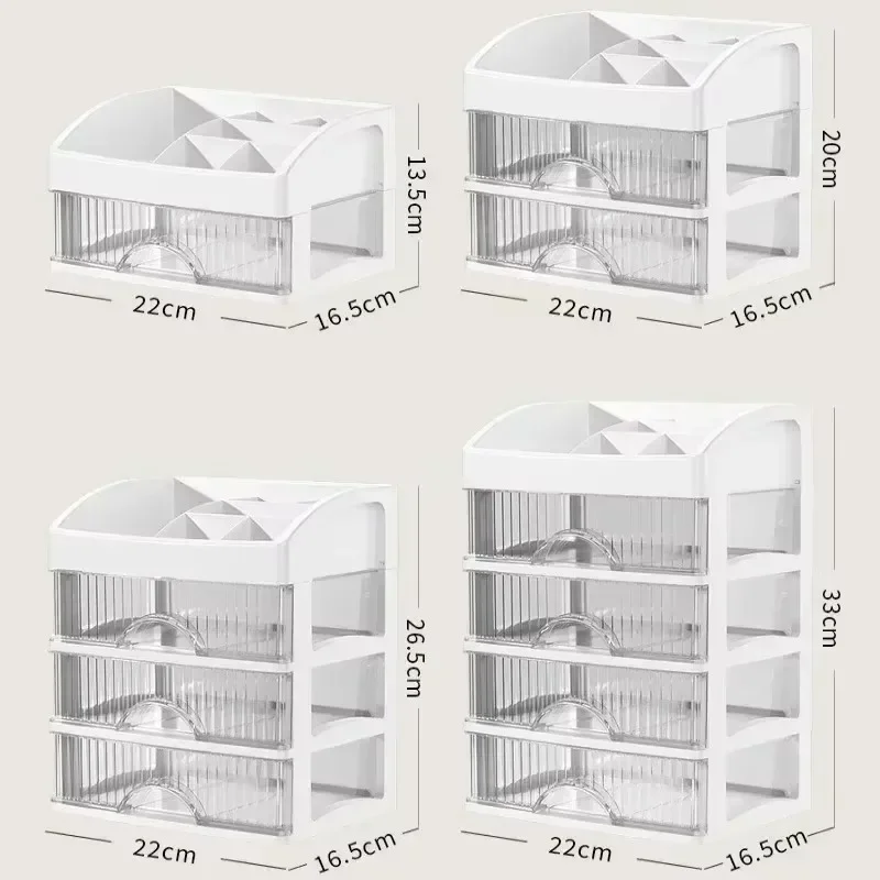 Hot Drawer Makeup Organizer Large Capacity Plastic Makeup Storage Box Lipstick Holder Large Capacity Office Supplies Storage Box 6