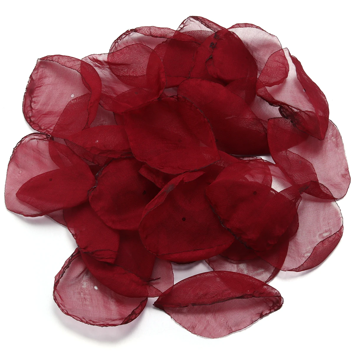 20 Stück Chiffon handgemachte gebrannte Randblätter bunte künstliche Blume für Hochzeit Party Kopfbedeckung Ohrringe Dekoration Zubehör – Detail 31