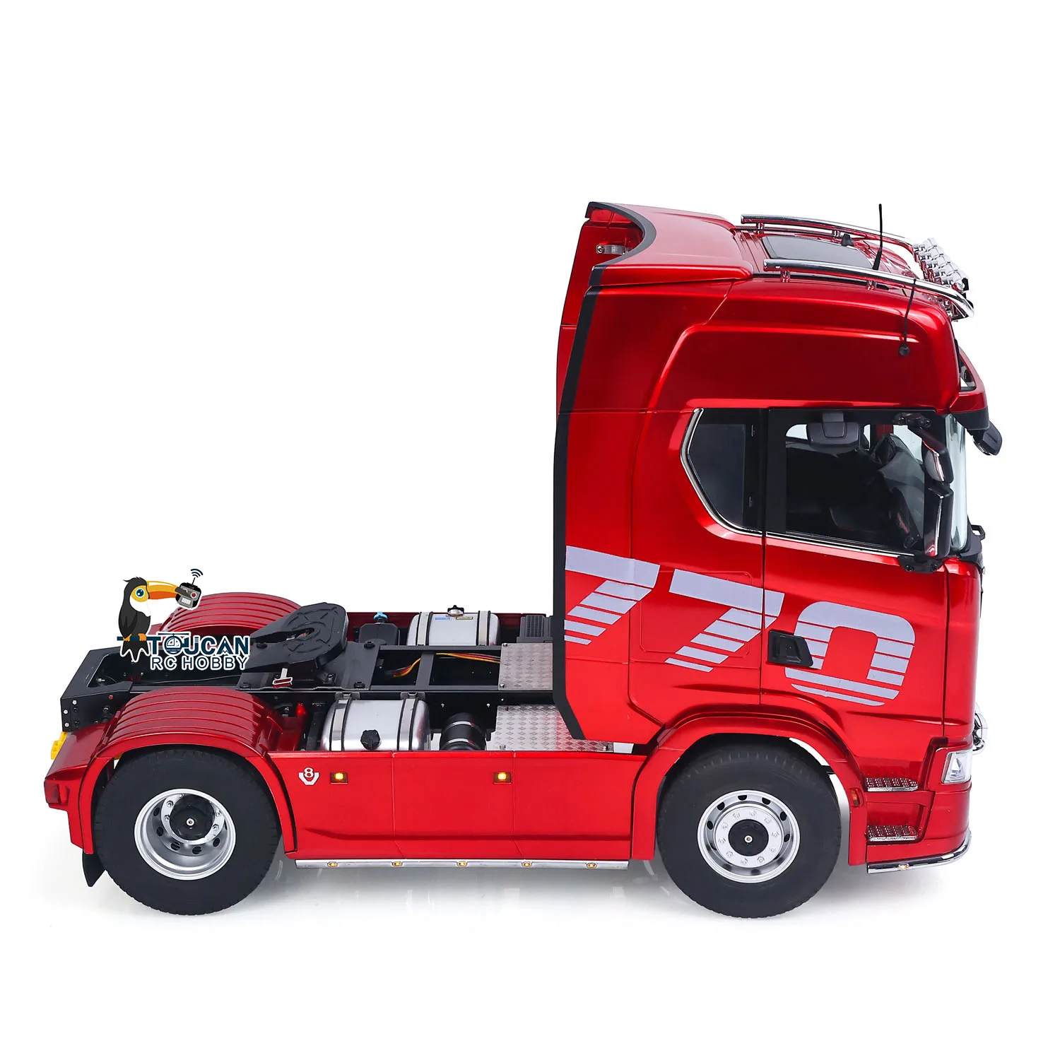 새로운 장난감 1:14 카볼라이트 K770S 4*2 메탈 RC 트랙터 트럭 무선 조종 자동차 트럭 2단 속도 조절 조명 사운드 건설 차량 모델
