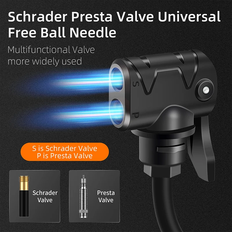 Compact High-Pressure Bicycle Hand Pump with Dual Valve Compatibility