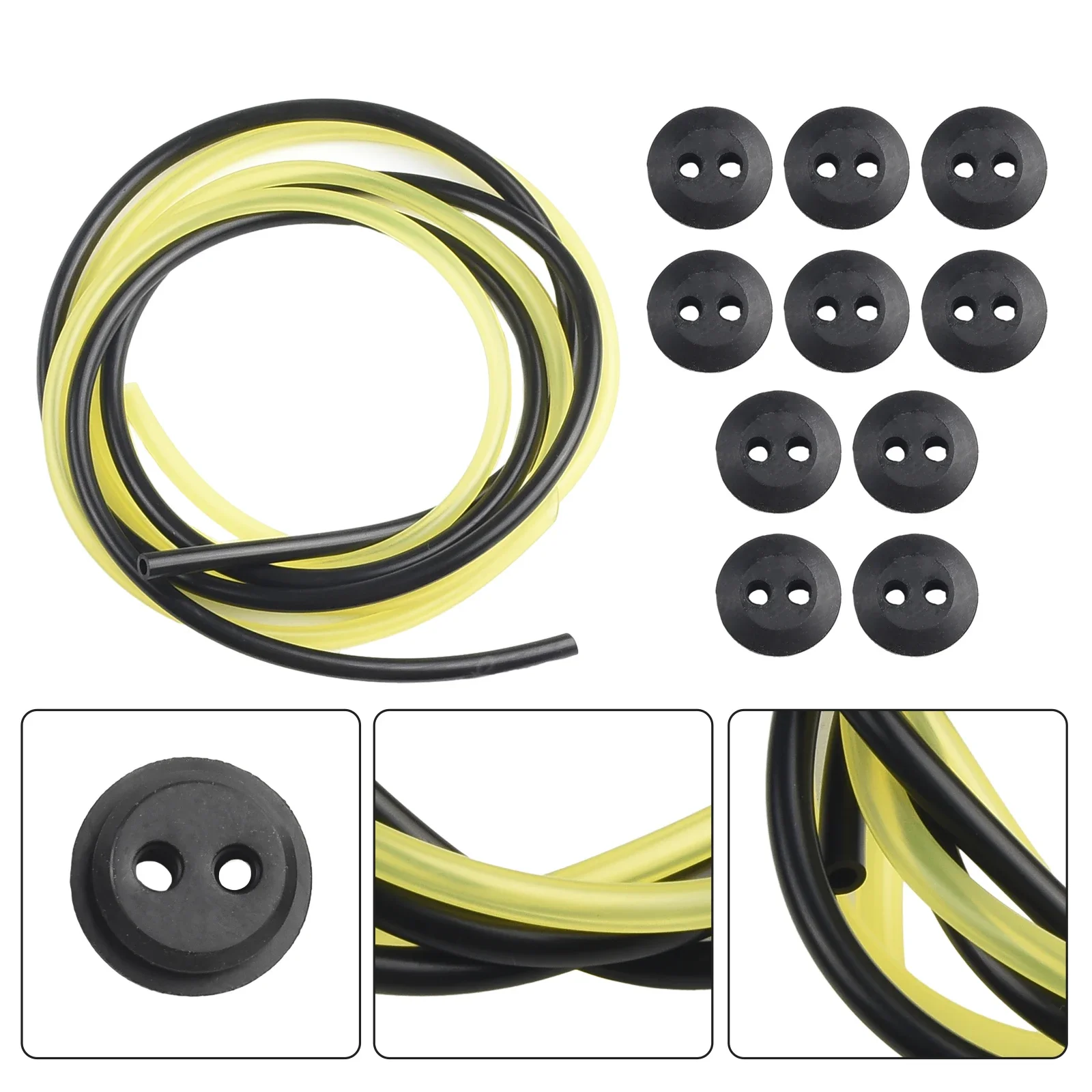 

​Grommet Fuel Pipe Garden Home 12pcs 2 Holes Delicate Rubber Solid For Brush Cutter For Fuel Tank High Quality