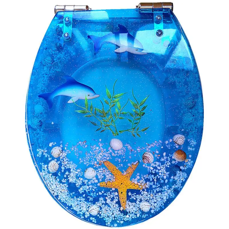 

Toilet seat cover for household General Toilet plate thick European-style resin transparent toilet cover U O-style old-fashioned
