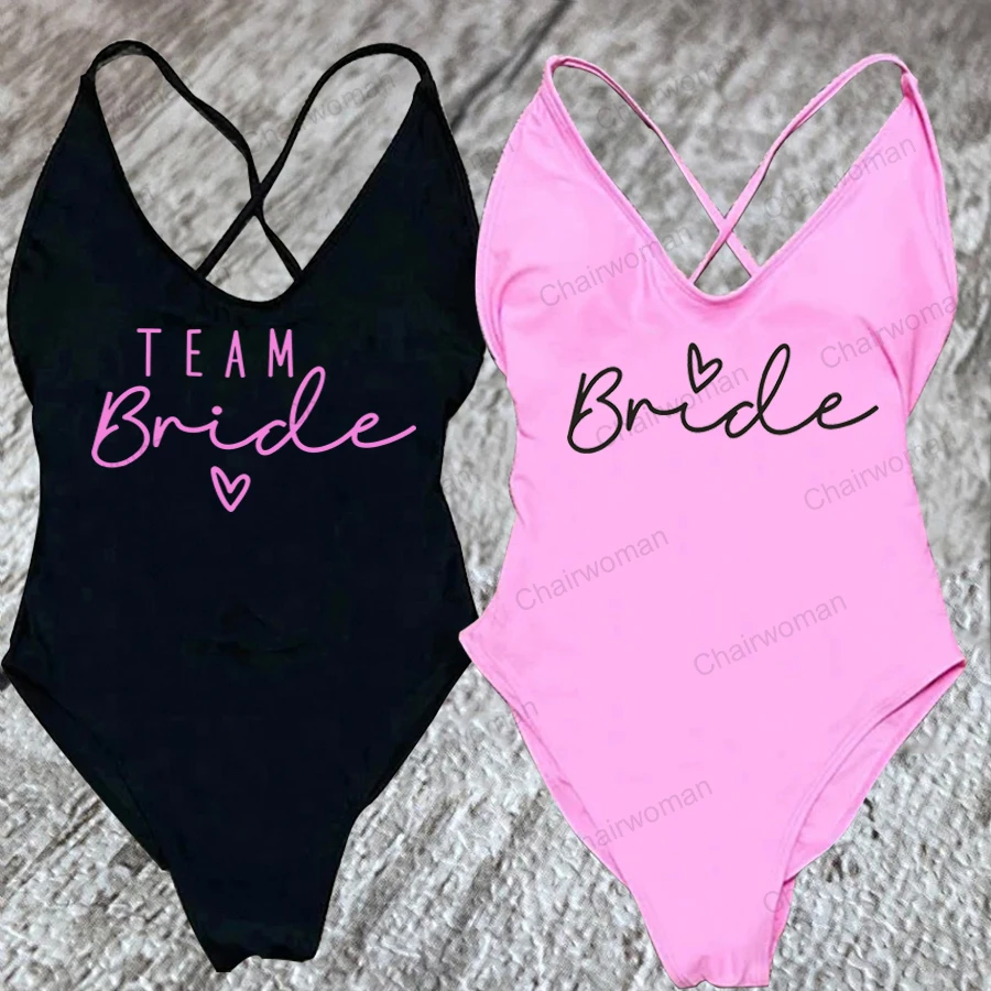 One Piece Swimsuit Women Swimsuit Sexy Padded One Piece Swimsuit Women Team Bride Swimwear