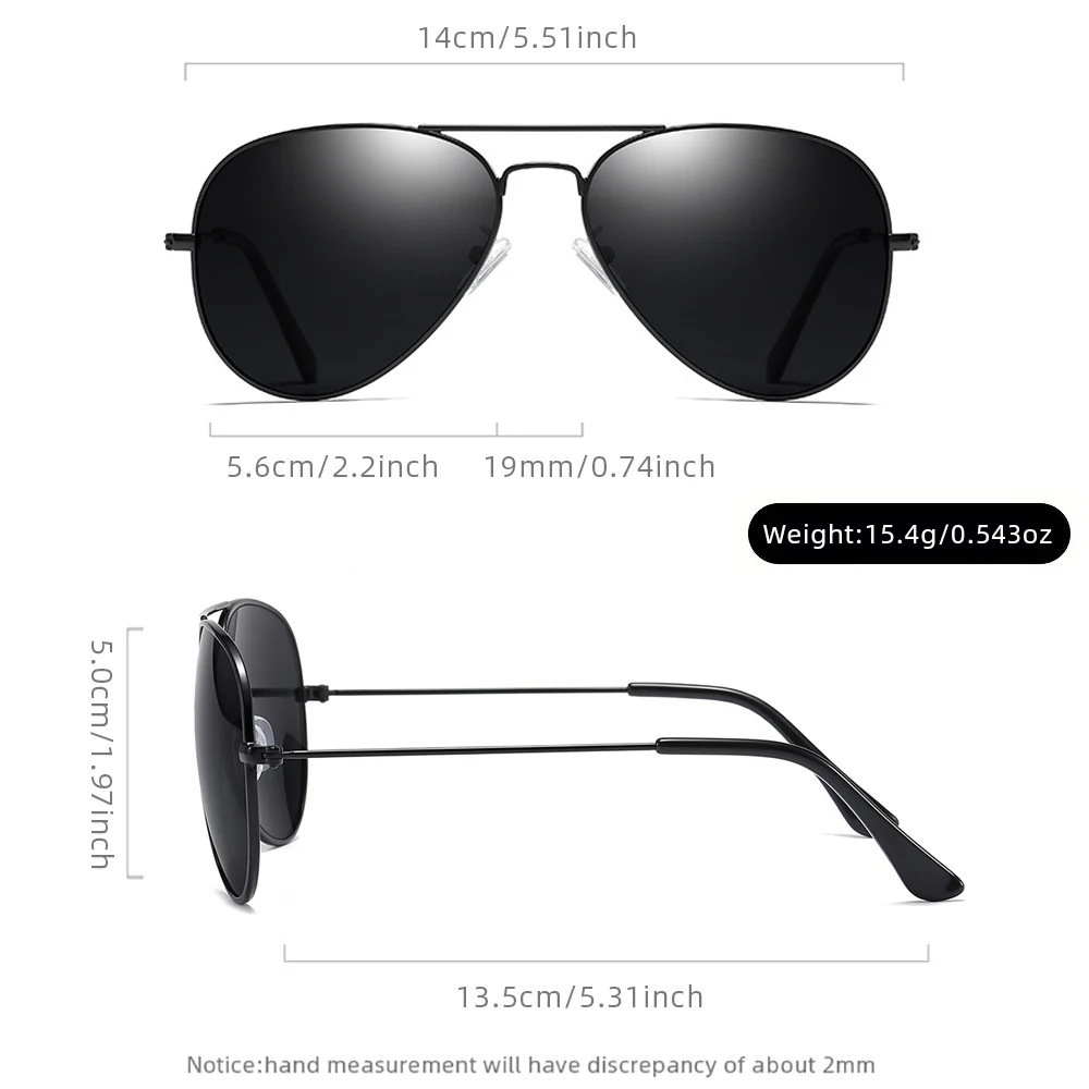 Vintage Polarized UV400 Classic Pilot Sunglasses with Mirrored Lenses