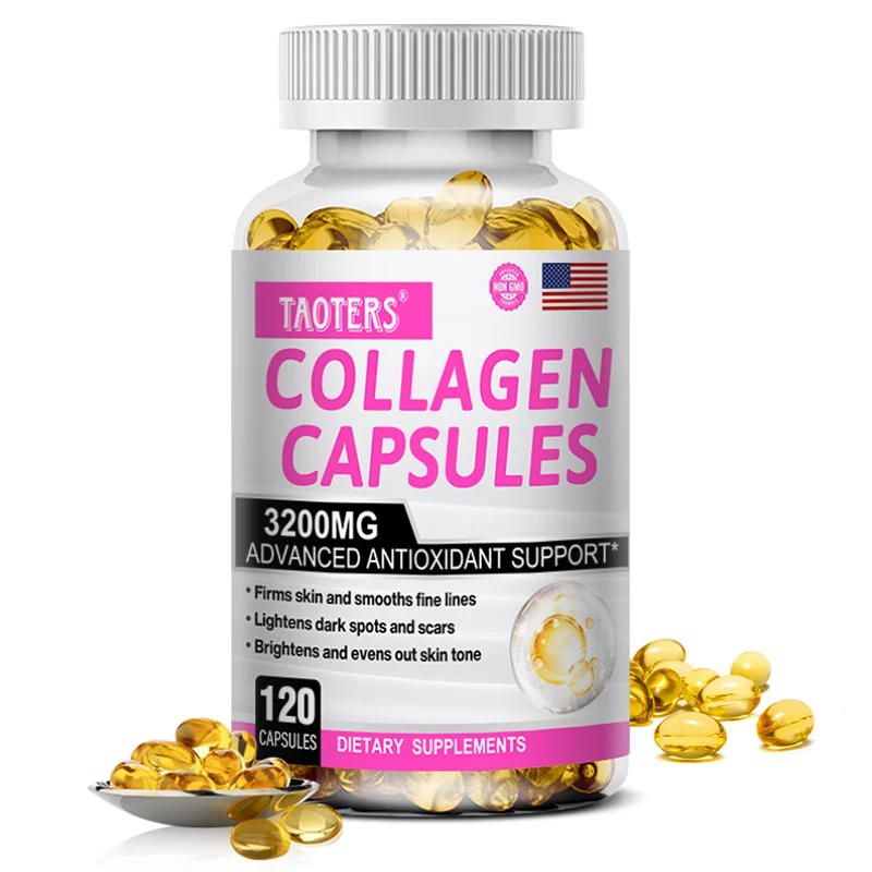 

Powerful Collagen + Glutathione Capsules - Skin Joint Hair Nail Health Support Nutritional Supplement for Men and Women