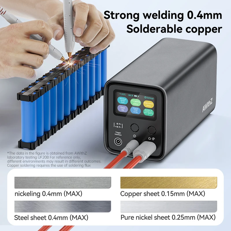 AWithZ 10500W Spot Welder Soldering Energy Storage 0.44mm Nickel Strip Faraday Capacitor for Transplanted Battery Repair Welding 3