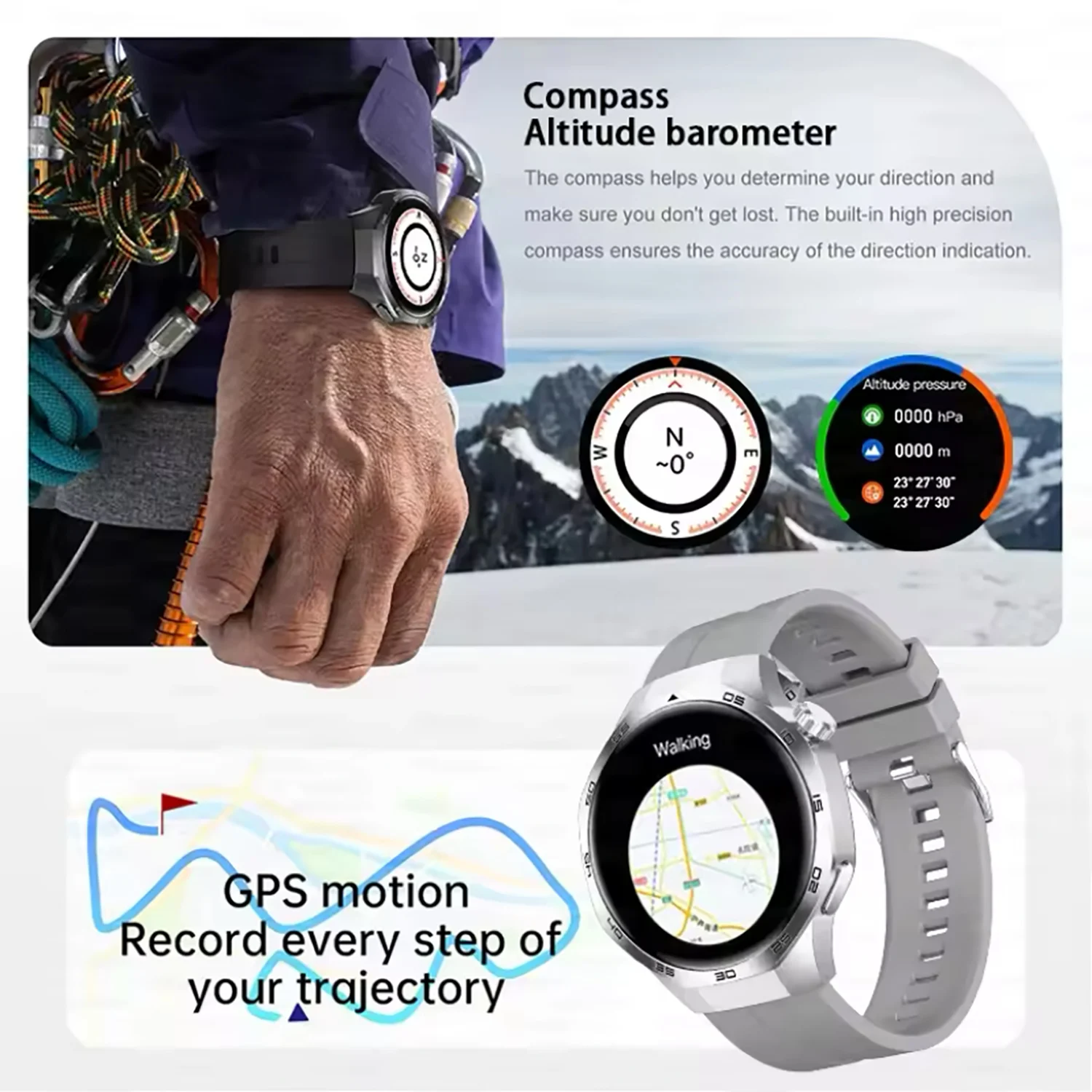 2025New GT5 Pro GPS Tracker SmartWatch Men 360*360 AMOLED Screen NFC Heart rate Bluetooth call Sports Waterproof Smartwatch New 3
