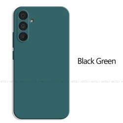 Shockproof Liquid Silicone Smartphone Case Cover - Premium Protection for Samsung A04 4G (BlackGreen)