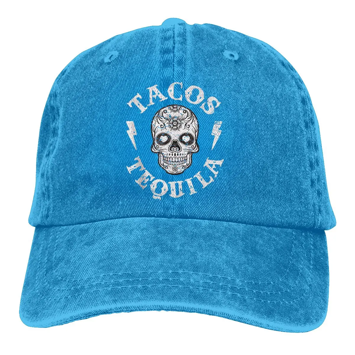 Sugar Skull Tacos Tequila Mexican Fun Baseball Cap Men Mexico Skull