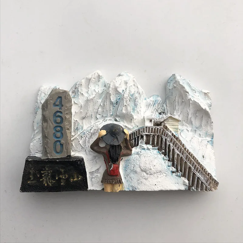 

Fridge Magnet New Personalized Chinese Jade Dragon Snow Mountain Resin Decoration Crafts Tourism Souvenir Message Sticker