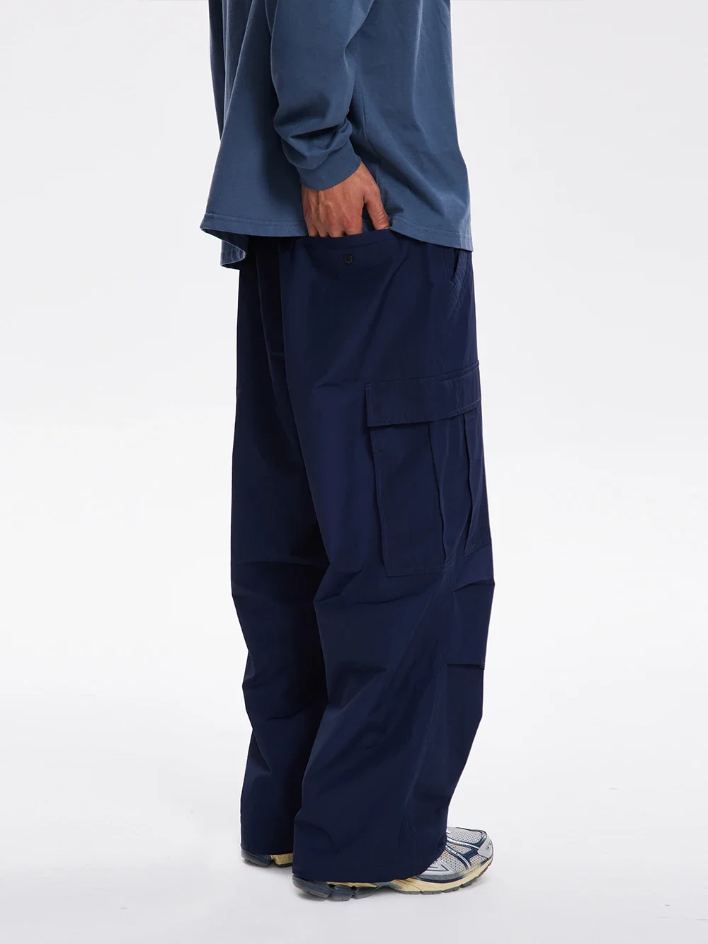 

BENT IDEA Large Pocket Washed Casual WorkWear Pants