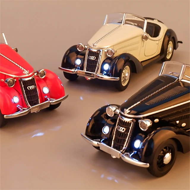 1:32 AUDI WANDERER W25K Classic Alloy Open Car Model Diecasts Metal Toy Vehicles Car Model Sound and Light Collection Kids Gift 4