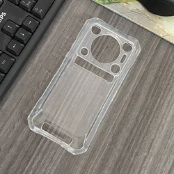 Enhanced TPU Phone Case with Black Transparent Back Cover and Silicone Shell for Oukitel WP33 Pro (Clear)