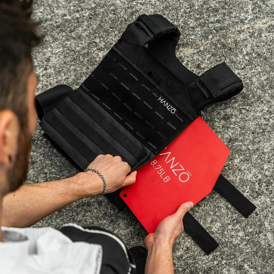 Weighted Vest Plates –19.75 lbs Pair – Powder-Coated Steel Plates for Weighted Vests – Durable Resistance Weights for Rucking, S