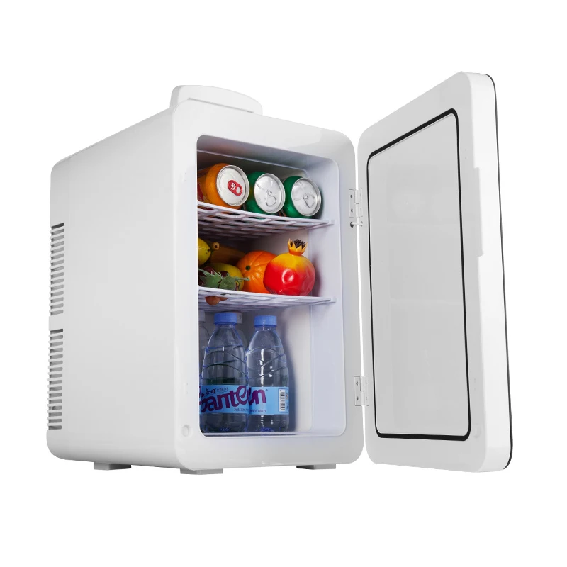 24L Car Refrigerator Beverage Heating Cabinet Mini Student Dormitory Home Meals Fridge Hot and Cold Cabinet Freezer 220V/12V
