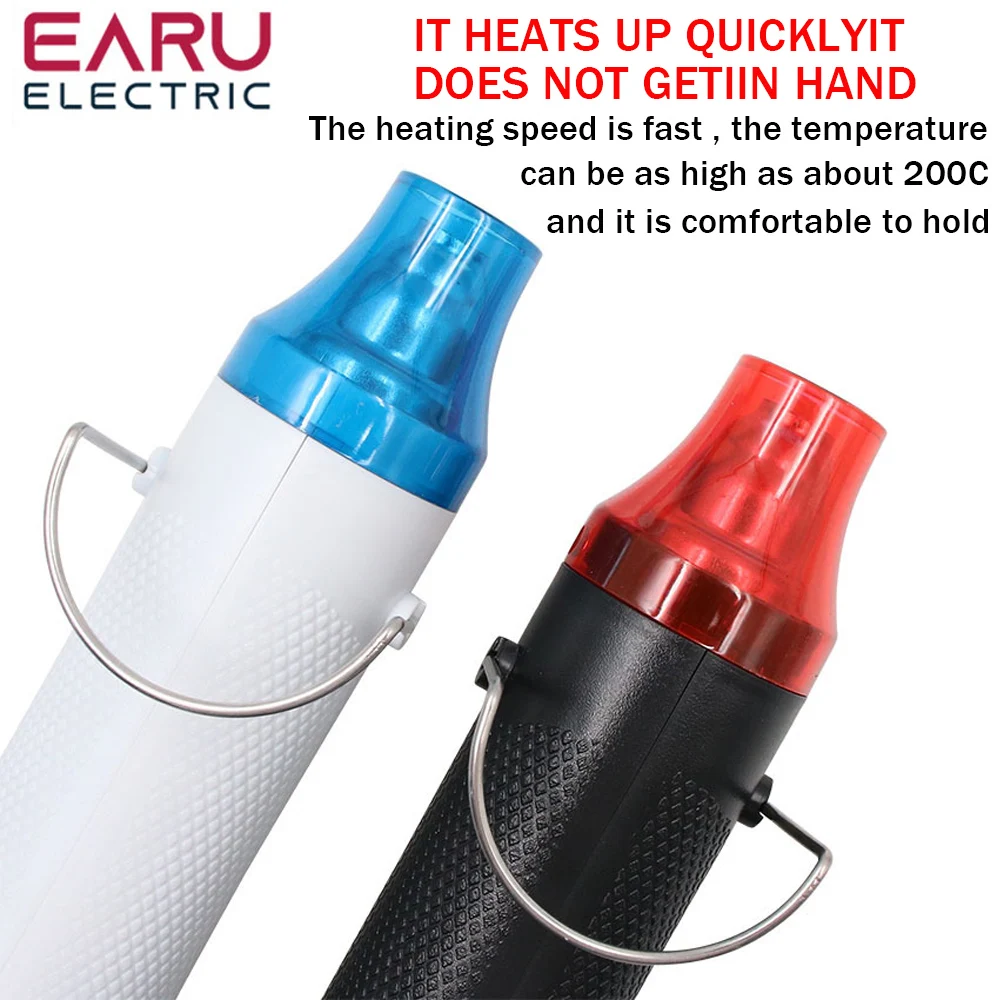 Hot Air Gun EU US 110V 220V DIY Using Heat Gun Electric Power Tool Hot Air 300W Temperature Gun With Supporting Seat Shrink Plastic DIY Tool