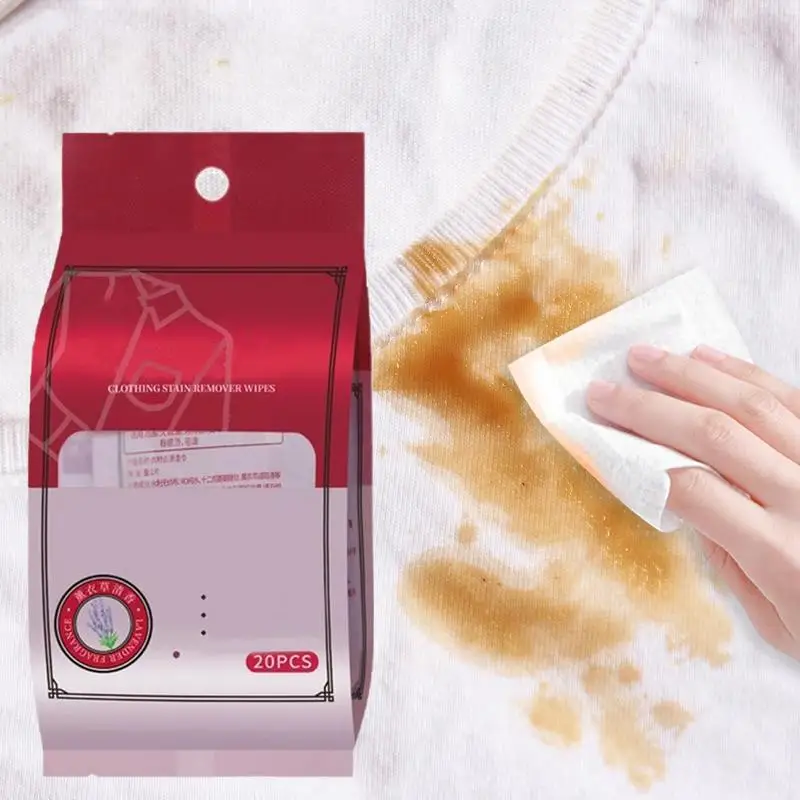 Stain Remover Wipes Multifunctional Stain Treater Wipes Messy Remover Versatile Portable Clothes