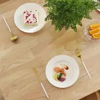Transparent PVC tablecloth, soft glass crystal table mat, oilproof and waterproof, suitable for coffee table, dining table, desk 4
