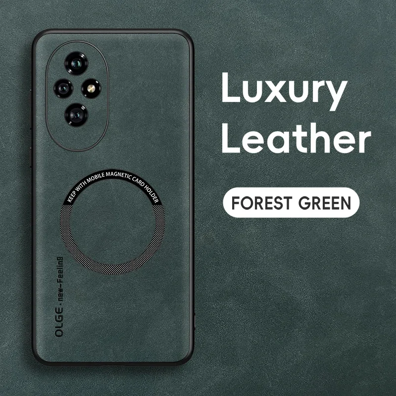 Magnetic Retro Leather Soft Case with Wireless Charging Capability