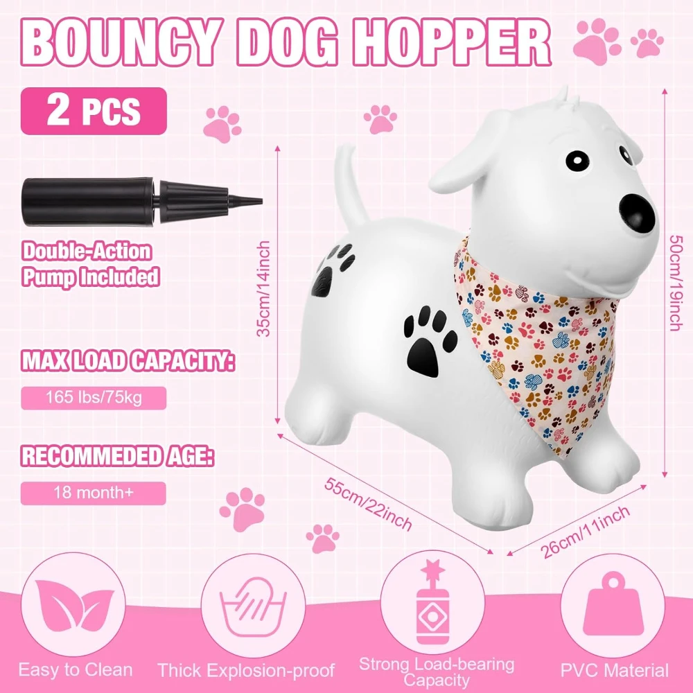 Dog Hopper Horse Hopper Toys Jumping Ride on Hopping Bounce Dogs Rubber Bouncing Gift for Infant