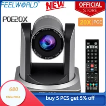 Feelworld 20x zoom óptico 1080p hdmi poe sdi câmera de videoconferência ptz controle remoto para solução de sistema de tele-treinamento