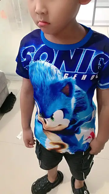 Meninos e meninas Tshirt Verão 3-13t Sonic Suit Meninos 3d Imprimir Sonic  Crianças Short-sleeved T-shirts Terno Padrão - AliExpress