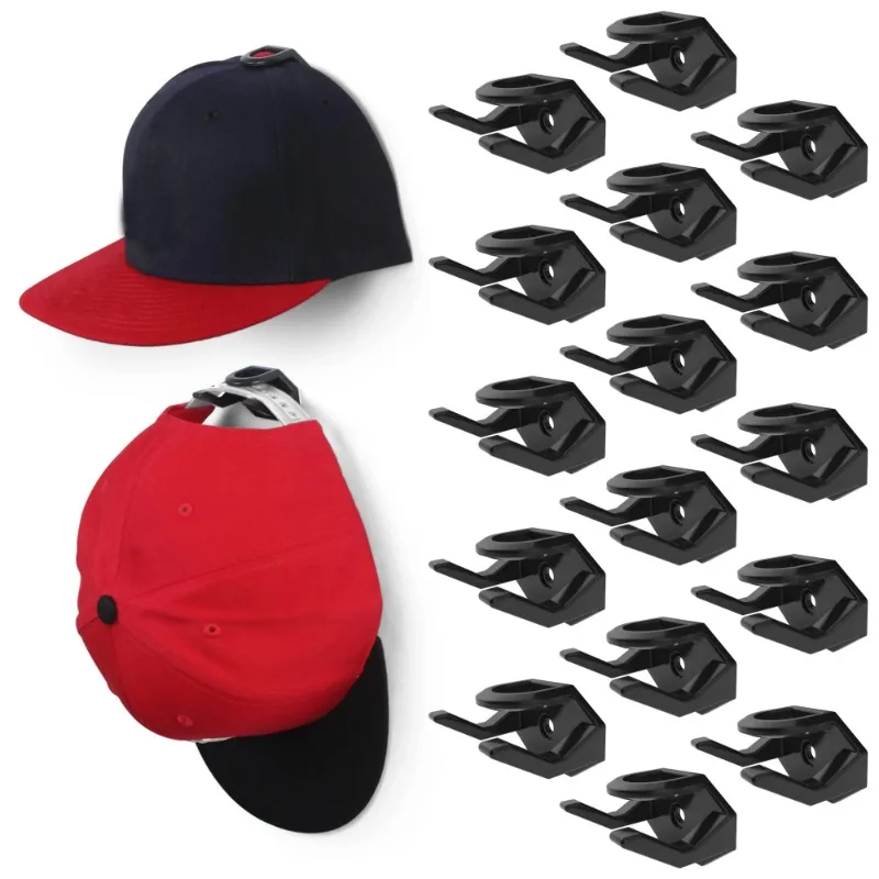 

2Pcs Adhesive Hat Racks for Wall Baseball Caps Hooks Organizer Design Cap Capers Holder Wall Mount for Closet/Door Hooks