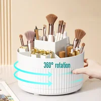 360° Rotating makeup Storage Box Desktop Makeup Organizer Cosmetic Brush Holder Lipstick Eyebrow Pencil Holder Jewelry Container 1