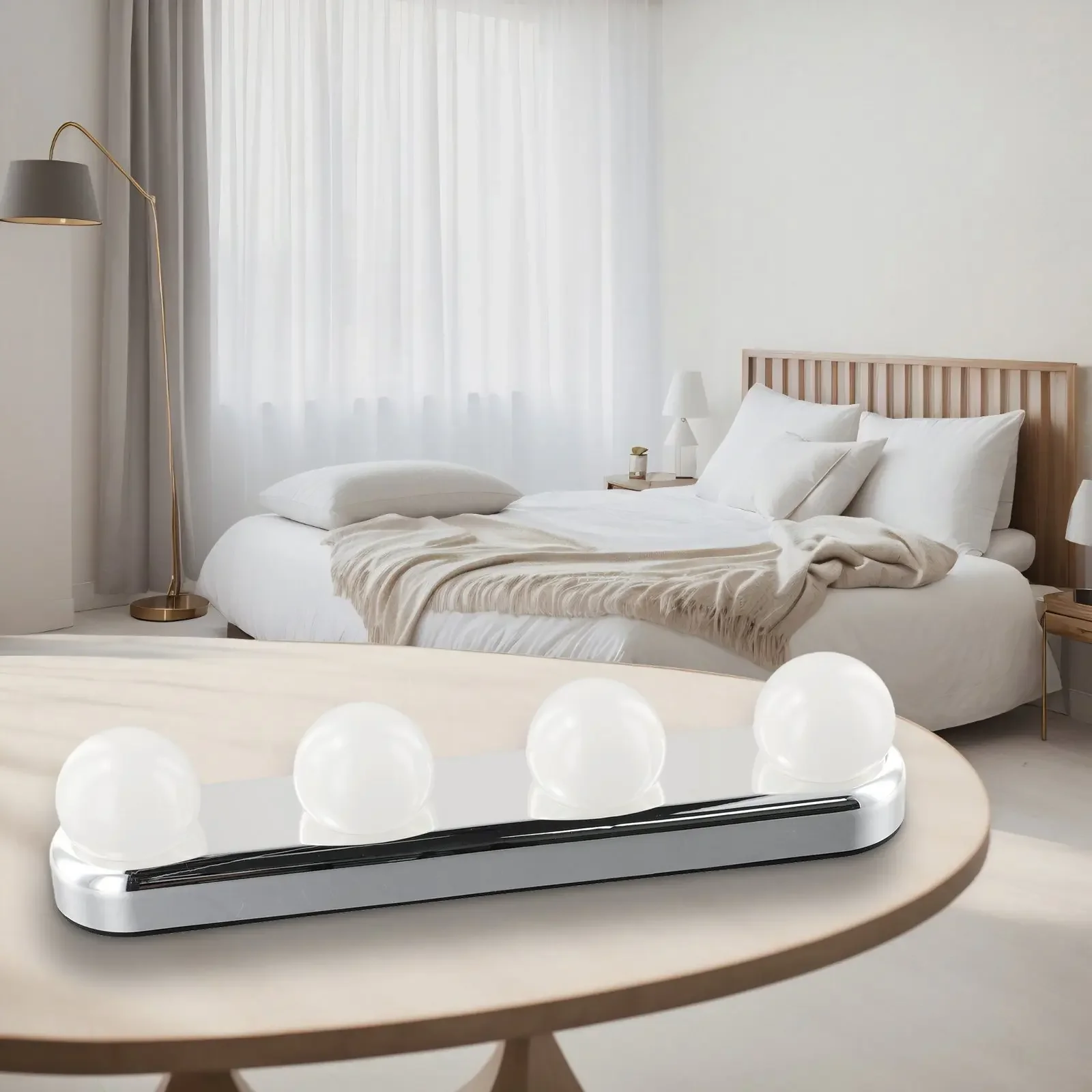 Practical Mirror Light LED Mounting Portable Suction-Cup Attached Cool White For Grooming Lamps Makeup