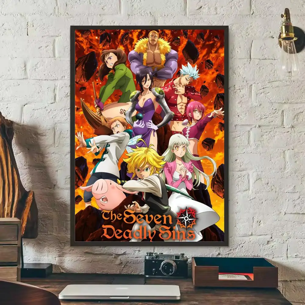 Stylish S-Seven D-Deadly Sins Decorative Poster for Home, Restaurant, and Office Wall Art