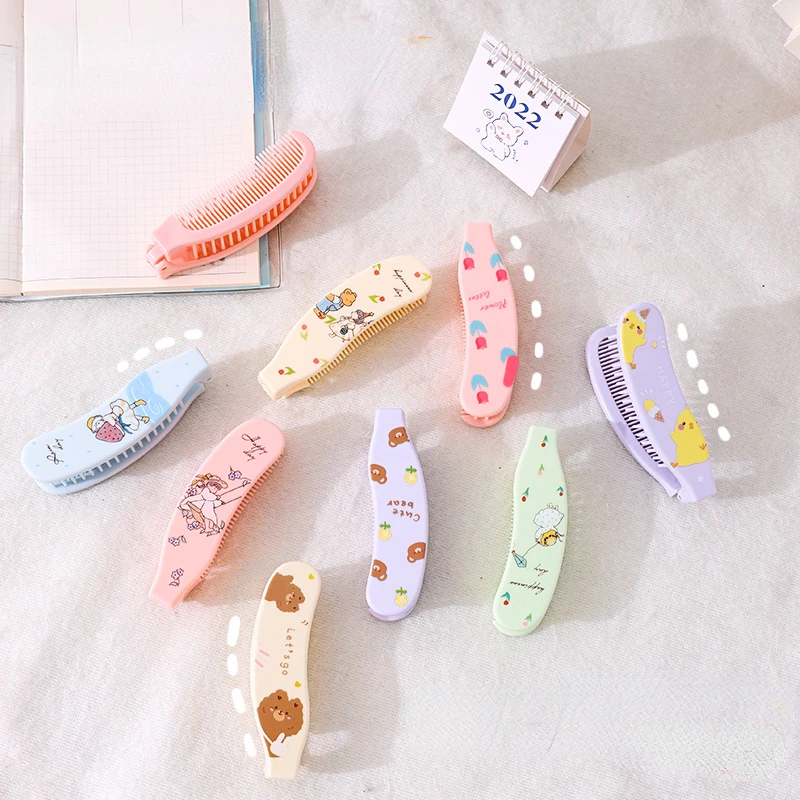 

Foldable Portable Hair Comb Reusable Scalp Massage Hair Comb Anti-Static Folding Children Hair Brush Hairdressing Styling Tools