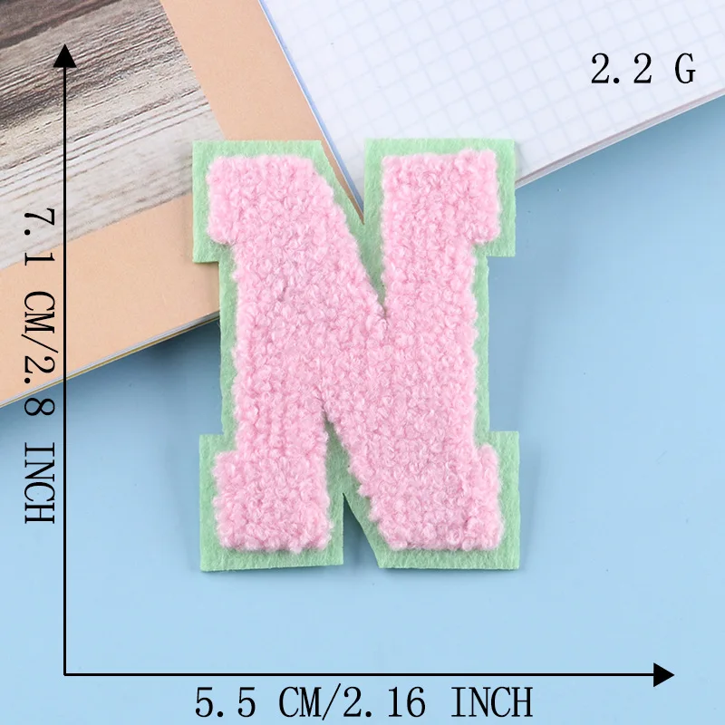 Letra L - Parches bordados de letras termoadhesivas de 3 pulgadas con  pegamento en la parte posterior, parches de apliques del alfabeto para  ropa
