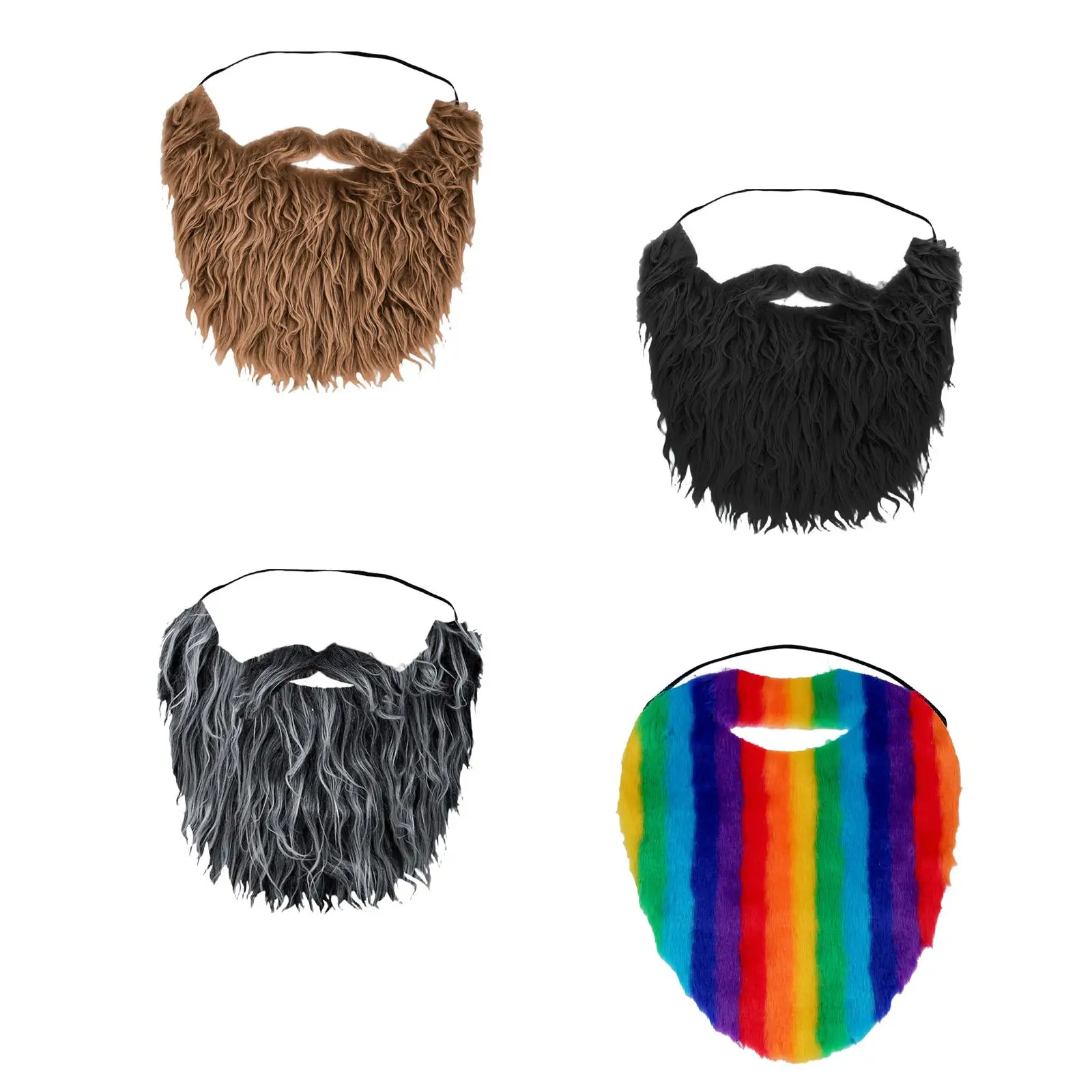 Halloween Beard Realistic Funny Adjustable Elastic Rope Facial Hair Accessories for Men Makeup Disguise Party Festival Halloween Beard Realistic Funny Adjustable Elastic Rope Facial Hair Accessories for Men Makeup Disguise Party Festival