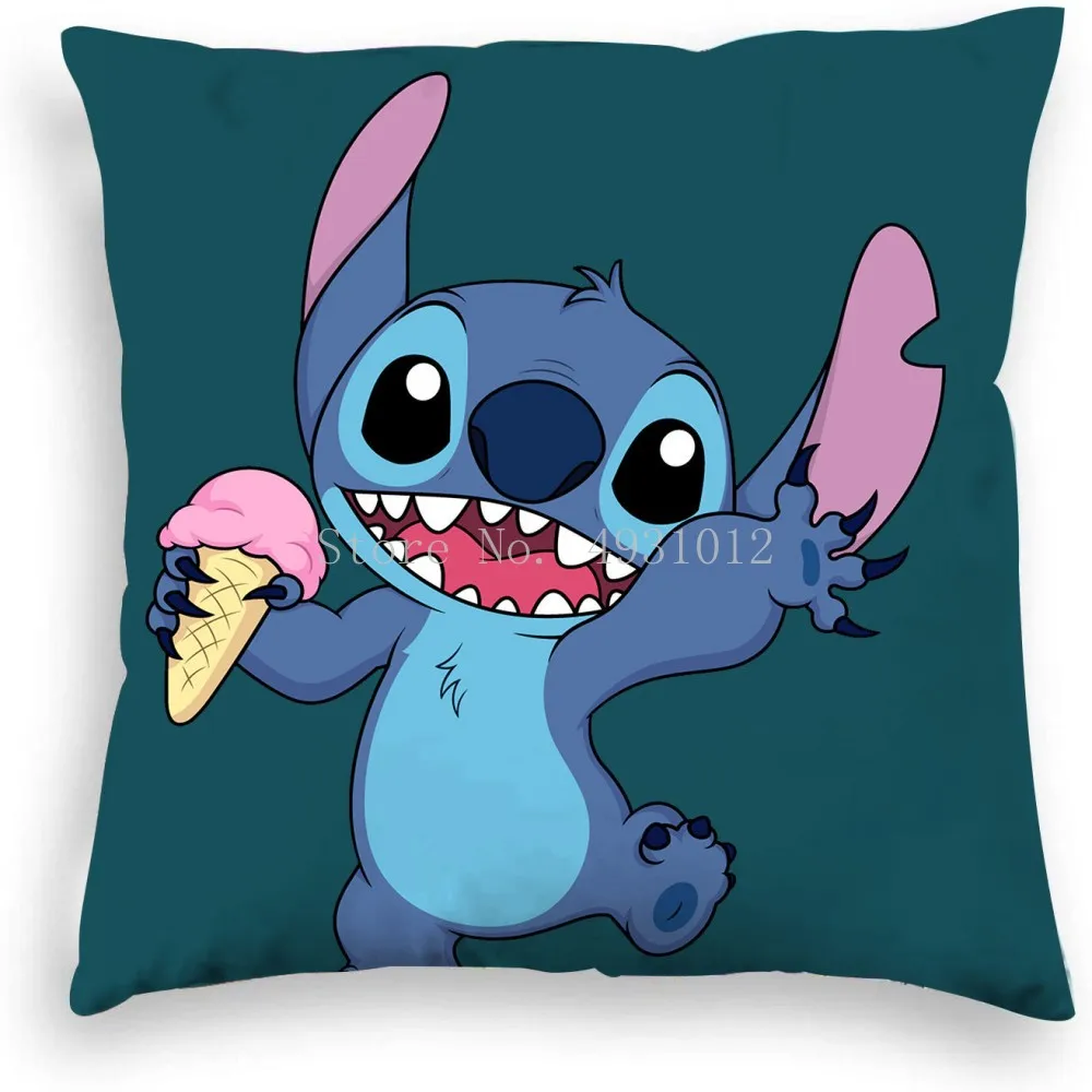 

Disney Lilo & Stitch Cute Cushion Cover PillowCase Decorative/Nap Room Sofa Baby Boys Girls Children Gift 45x45cm Newest