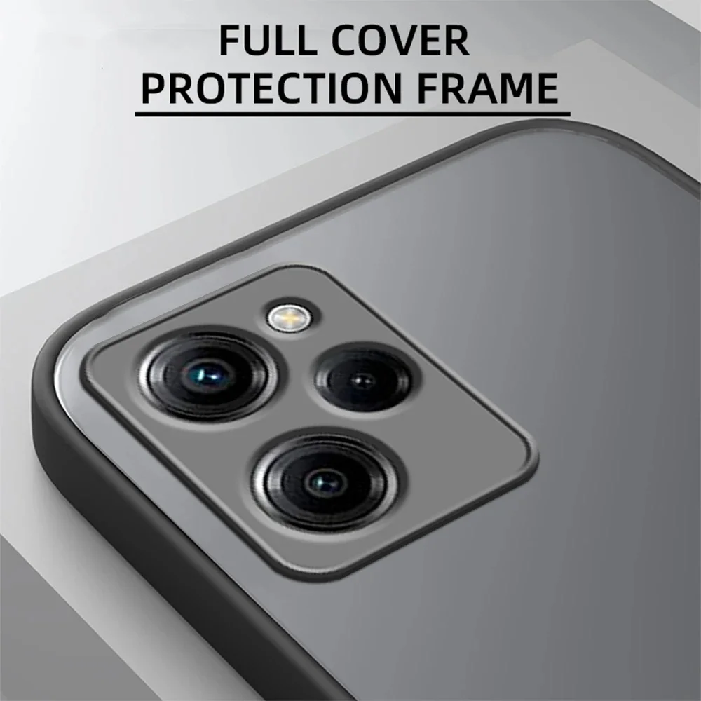 Matte Shockproof Armor Phone Case with Camera Protection - Hard PC Cover