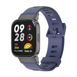 Silicone Wristband Strap for Smartwatch - Global Version, Durable Smart Bracelet Accessory (Blue Black)