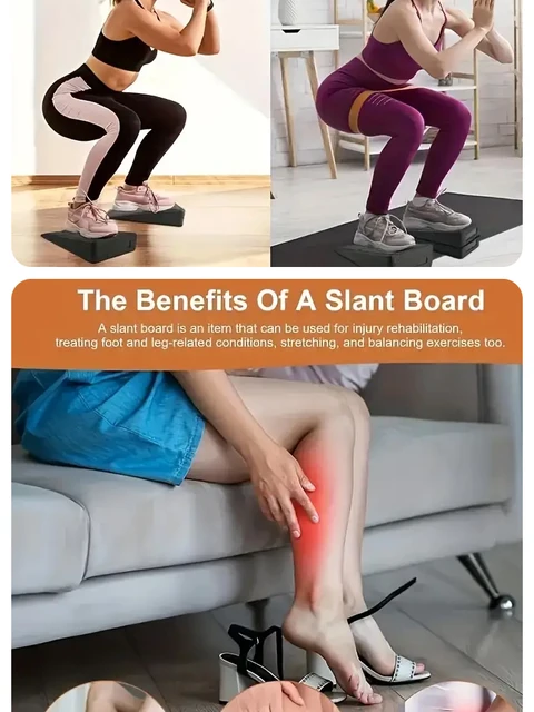 Gugxiom Lot De 3 Cales à Squat Pour étirer Les Mollets, Planche Inclinée Réglable, Bloc De Cale En Mousse Antidérapante Pour L'entraînement à La Maison, Extension Du Mollet