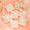 4 Pair Set Silver Color Heart Stud Earrings Sets for Women Girls Exquisite Party Dailywear Jewelry Simple Cute Gift Accessories 3