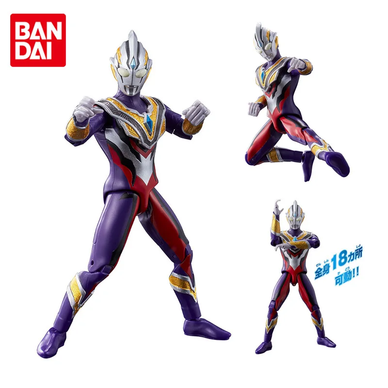 

BANDAI Original Ultraman Trigger New Generation Tiga Joints Movable Anime Action Figures Model Toys for Boys Kids Children Gifts