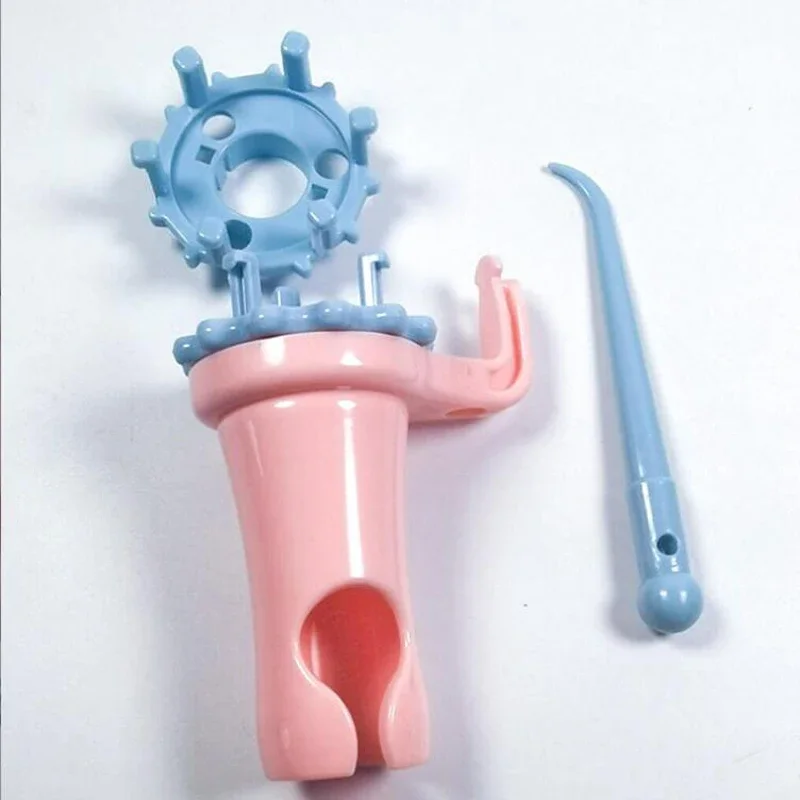 DIY Weaving Hand Tool Double headed Combination Interchangeable Rope Weaver Plastic Bracelet Weaver Flower