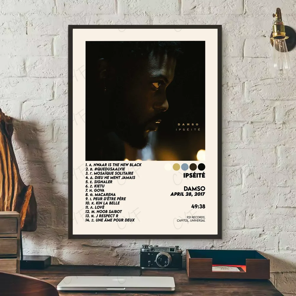 D-Damso Qalf Rapper Poster HD art sticky wall waterproof home living room bedroom bar aesthetic decoration