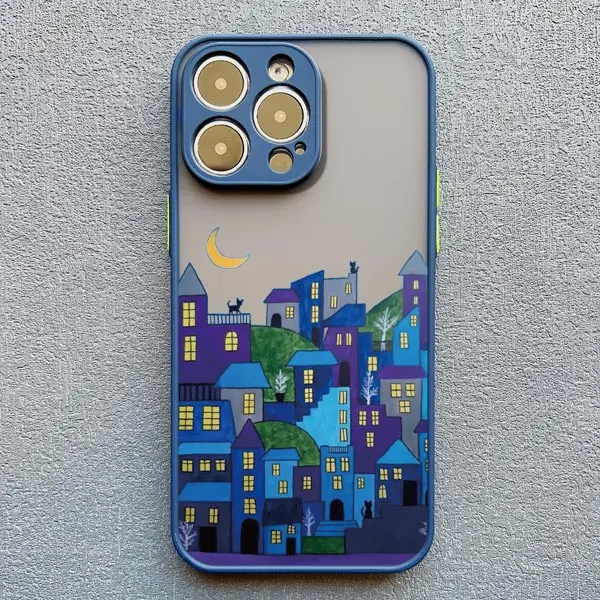 Bunte Stadt-Handyhülle für iPhone 13 12 11 Pro Max Mini 16 15 14 Pro Max Plus 17 Pro Max X XR XS Stoßfeste Rückabdeckung Schutzhülle – Detail 2
