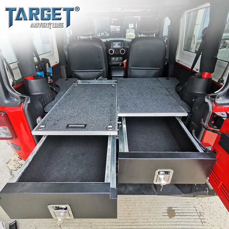 

Drawer box system SUV pickup truck tail storage drawer, heavy outdoor model accessories, travel long distances trunk storage box