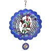HOT SALE 3D Rotating Wind Chime 12 Inch Blue Bird Wind Chime Outdoor Hanging Decoration 1