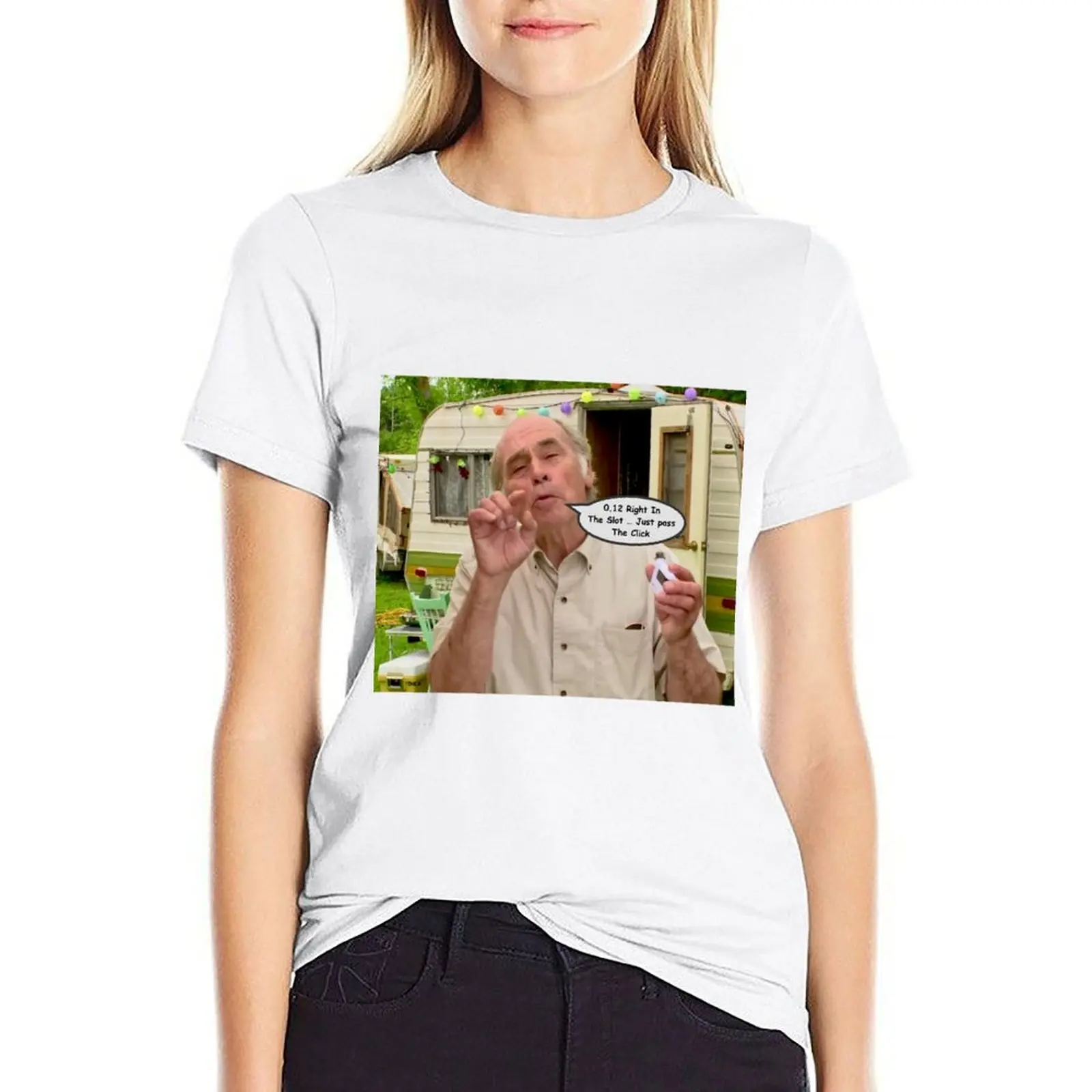 

0.12 Right In The Slot …. Just pass The Click T-shirt tees vintage clothes lady clothes t-shirt dress for Women sexy